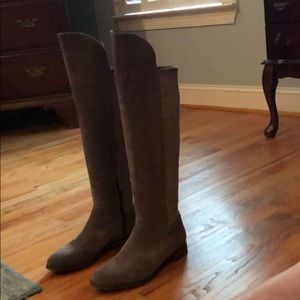 Ariat Gray suede over the knee boots.